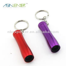 Led flashlight aluminum crust with keychain